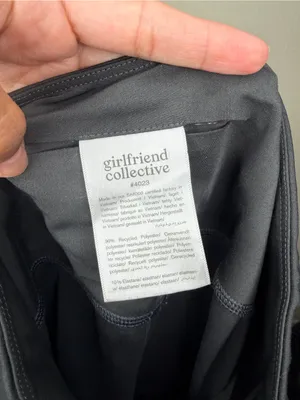 Girlfriend Collective Women High Rise Biker Shorts M Grey Workout Pilates Gym thumbnail 7