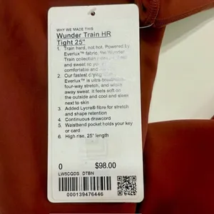 Lululemon Wunder Train High-Rise Tight 25" Date Brown thumbnail 9