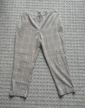 Rachel Zoe Size 10 Medium Plaid Elastic Waist Pull On Pants Office Chic thumbnail 1
