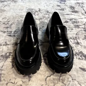 Tony Bianco Gisele Black Hi shine Lug Sole Loafer sz 38 thumbnail 7