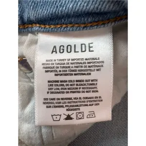 AGOLDE Nico High Rise Slim Jeans Light Wash Button Fly Size 26 thumbnail 4