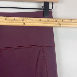 Athleta Leggings Womens Small Maroon Shakti Mesh 7/8 Tight High-Waist Activewear thumbnail 7