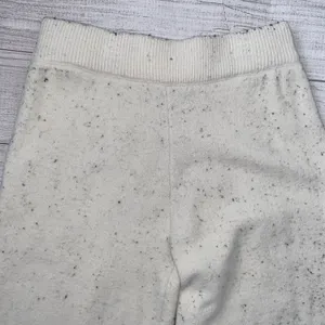 Cotton Candy LA pull on loungewear pants Cream color with grey/black accents thumbnail 5