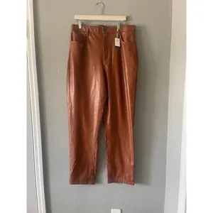 New Abercrombie &‎ Fitch Curve Love 90s Faux Leather Pants thumbnail 2