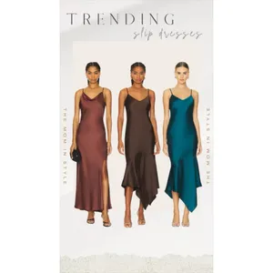 Steve Madden Lucille Slip Dress in Dark Espresso Xsmall New Womens Satin Midi thumbnail 8