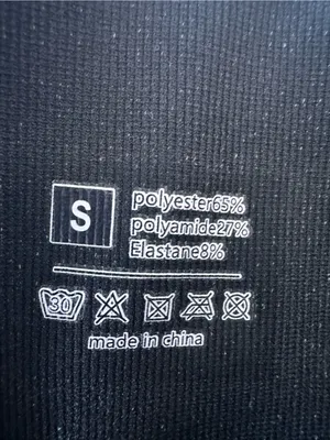 High-Waist Black Leggings with Neon Green Stitching thumbnail 5