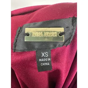 Alexia Admor Olivia Draped Shoulder Sheath Dress Women XS plum Cocktail Chic thumbnail 7