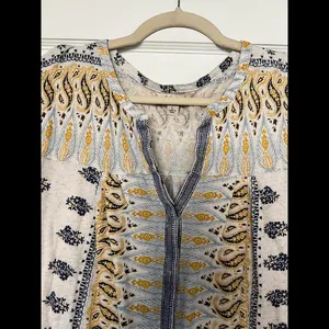 Lucky Brand Chic Boho-Style Printed Top size Large thumbnail 2