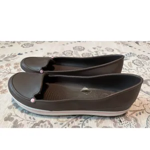 Crocs Crocband Ballet Flats Espresso Brown Pink Women's Size 8 Slip On thumbnail 3