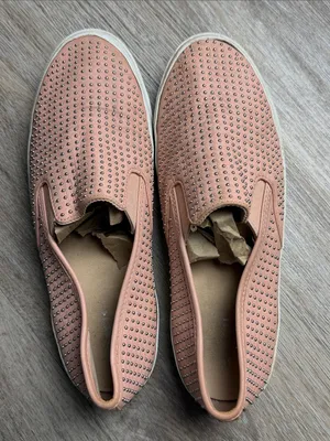 Coach Maggie Studded Slip On Sneakers Blush Pink Leather Shoes Women’s 10B thumbnail 3