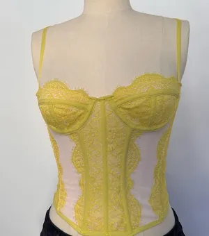 Yellow Lace Bustier Corset thumbnail 1