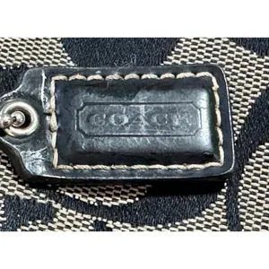 Vintage Y2K COACH Signature Logo Canvas Leather Mini Wristlet Wallet Clutch thumbnail 8