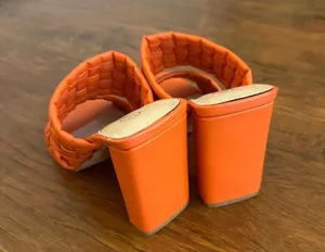 Nasty Gal Orange braided block heel mules thumbnail 3