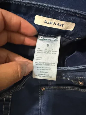Seven7 Deep Blue Flare Wide-Leg Jeans thumbnail 5