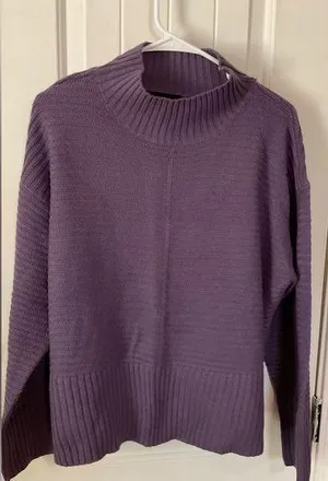 Alison Andrews Purple Mock Neck... SZM thumbnail 1