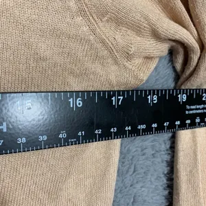 H&M Cardigan‎ Women 34 Peach Tan Longline Button Front V-Neck Knit Pockets thumbnail 2