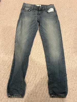 Free People Women's Skinny Jeans in Washed Blue thumbnail 1