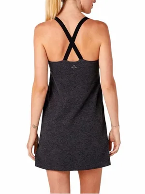 Beyond Yoga Spacedye Move It Dress Charcoal Gray Tank Dress with Black Straps S thumbnail 2