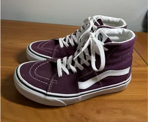 Vans Sk8-Hi Sneakers Suede Skate Comfort Casual Grape Wine/True White Women's 8 thumbnail 1