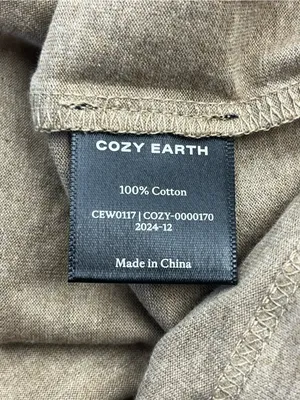 Cozy Earth Women’s All Day Tee Tan Beech Heather Large Short Sleeve Shirt NEW thumbnail 5