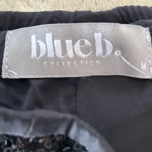 Blue B Collection Black Sequin Fully Lined Leggings Size M NWT Size M thumbnail 5