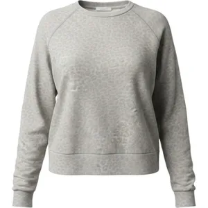 Beyond Yoga Leopard Printed Favorite Raglan Crew Pullover Gray PH7545 Womens M‎ thumbnail 1