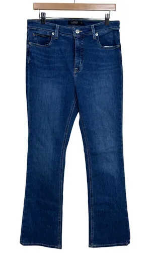 Lauren Ralph‎ Lauren Women Blue Wash Bootcut Jeans Size 10 thumbnail 1