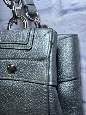Coach Vintage Penelope Silver Leather Carryall Tote Bag Satchel F16531 thumbnail 16