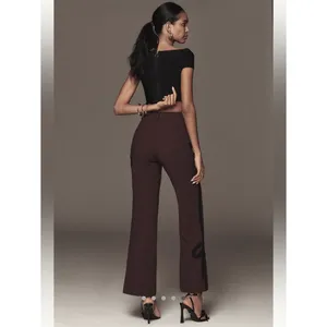 Anthropologie Maeve Ribbon Slim Flare Trouser thumbnail 5