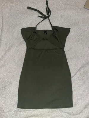 Cutout Dress Green Size L thumbnail 2
