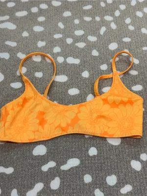 Triangl swim tangerine floral bikini top rina scoop neck tank thumbnail 7