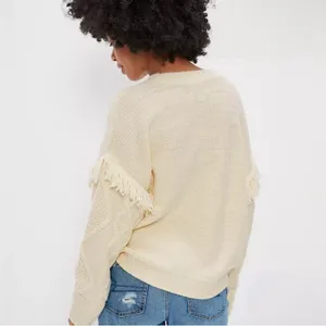 NWT American Eagle Fringe Knit Sweater thumbnail 6