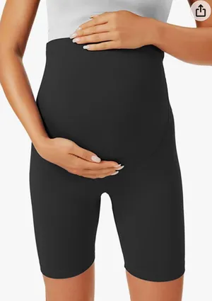 Isabel Maternity by Ingrid & Isabel Over Belly Bermuda Maternity Jean Shorts thumbnail 1