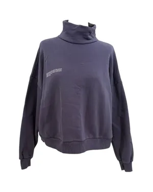 PANGAIA Purple Organic Cotton‎ Mock Neck Oversized Sweatshirt Size Small thumbnail 1