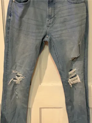 Hollister Light Blue Distressed Skinny Jeans for Women thumbnail 2