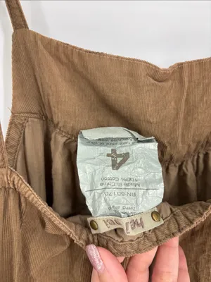 Anthropologie Hei Hei brown crop corduroy overalls 4 thumbnail 2
