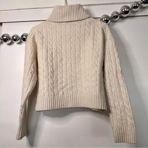 Aritzia Sunday Jones Cropped Cable Knit Turtleneck Cropped Sweater thumbnail 8
