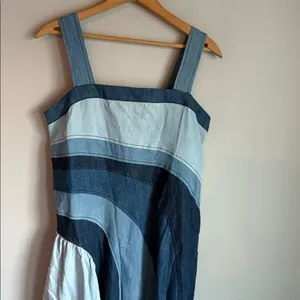 NEW Anthropologie Pilcro Seamed Smocked Midi Dress Small thumbnail 6