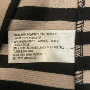 Xhilaration Vest Womens Size large Sleeveless W/ Zipper Striped cream black top thumbnail 7