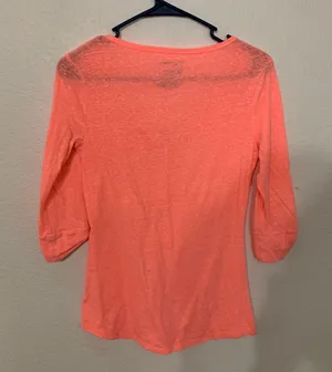 No Boundaries Peach 3/4-Sleeve Top thumbnail 2