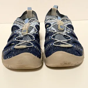 Keen EVOFIT ONE Sandals Sz 6 Blue Knit Bungee Lace Outdoor Water Shoes Gorpcore thumbnail 2