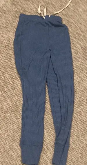 Privacy Please Blue Sweatpants with Elastic Waistband thumbnail 1