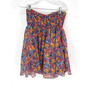 For Love & Lemons Sasha Floral Strapless Mini Dress S Sweetheart Babydoll Boho thumbnail 4
