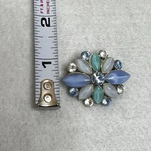Lauren Conrad Crystal Flower Brooch Pin thumbnail 4