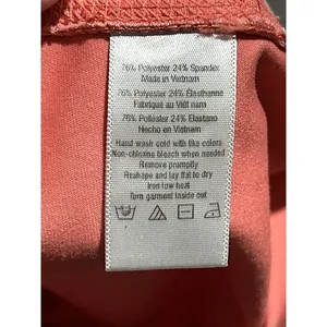 Alo Yoga Women Coral Pink Orange Geometric Print Capri Gym Sporty Small thumbnail 11