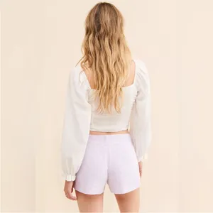 Free People Big Dreams Skort skirt/shorts gingham lavender purple & white thumbnail 6