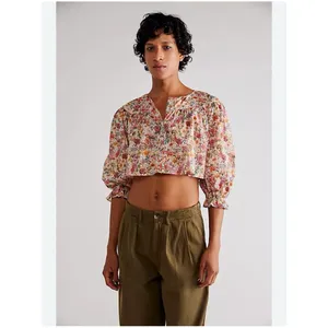 For Love & Lemons Theodora‎ Crop Top Blouse - Wonderland Print XS $158 thumbnail 4