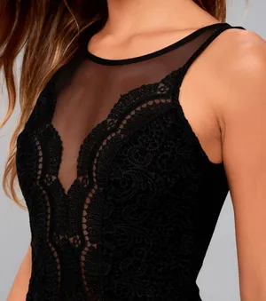 Cali Cantina Black Lace Bodysuit thumbnail 4