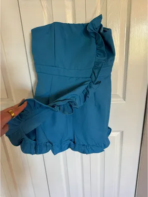 Blue Ruffle Romper thumbnail 3