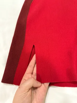 Solid & Striped The Marissa Colorblock Mini Dress Red Burgundy (Size S)⁠ thumbnail 6